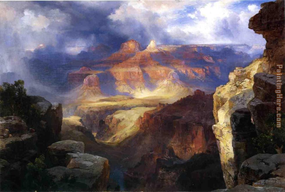 A Miracle of Nature painting - Thomas Moran A Miracle of Nature art painting